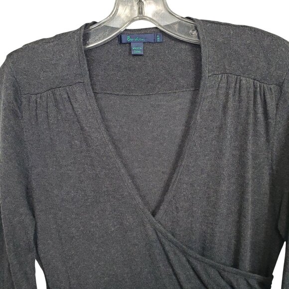 Boden Size 16R 16 Dress Light Knit Sweater Mock Wrap Midi Silk Cashmere Blend - Picture 7 of 12